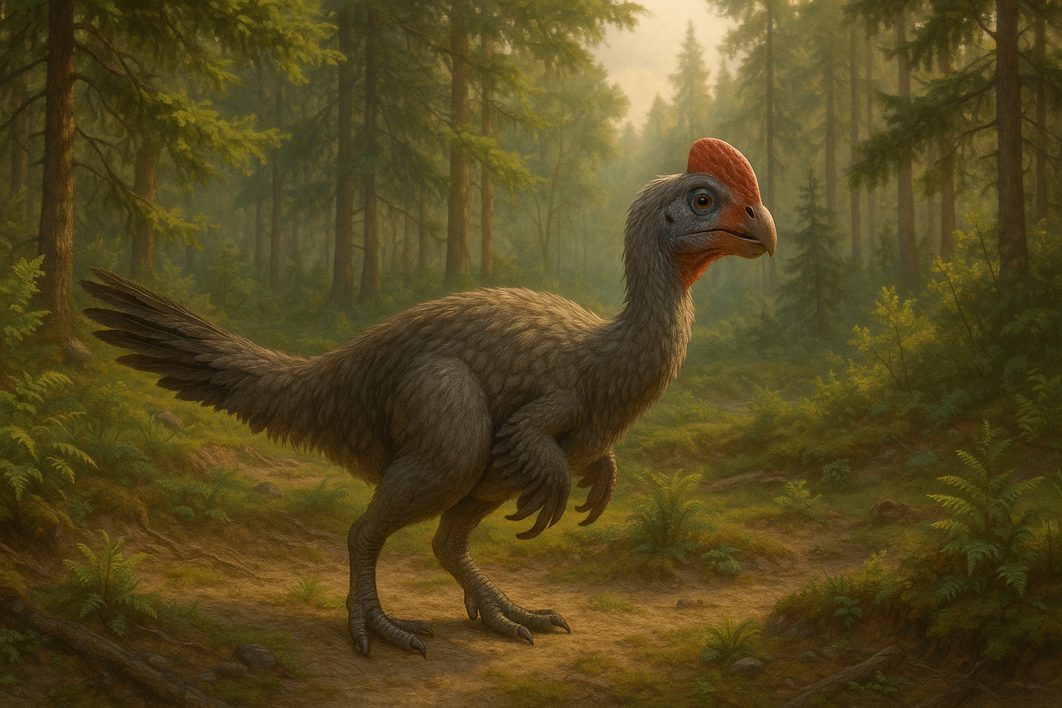 Oviraptor Dico Des Dinos Représentation de Oviraptor dans son environnement naturel.