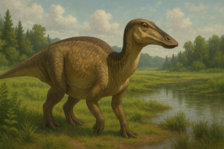 Représentation de Anatotitan dans son environnement naturel.