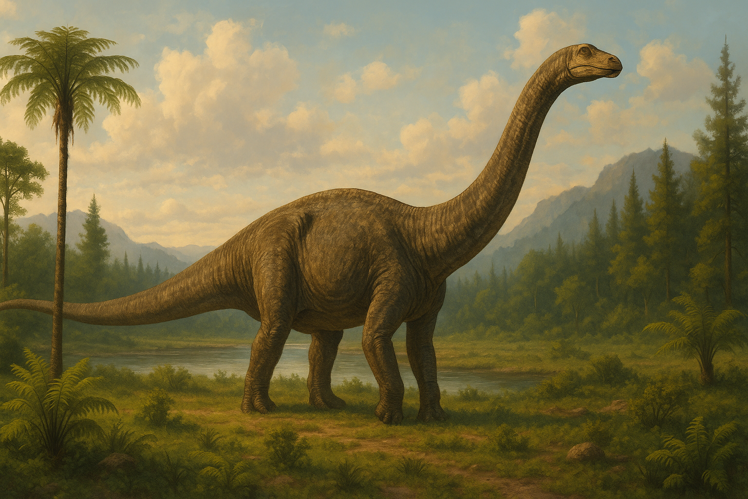 Ultrasaurus Dico Des Dinos Représentation de Ultrasaurus dans son environnement naturel.