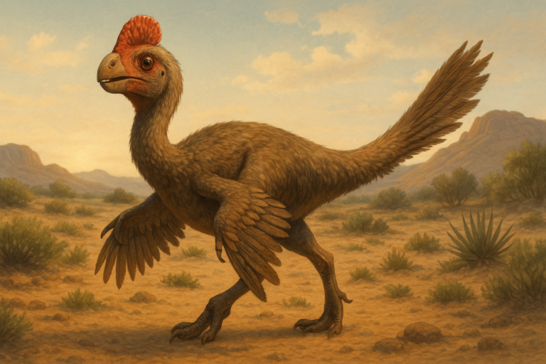 Représentation de Citipati dans son environnement naturel.