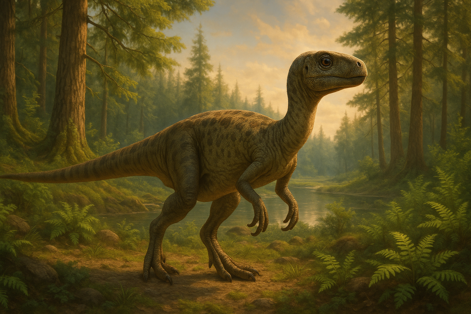Dryosaurus Dico Des Dinos Représentation de Dryosaurus dans son environnement naturel.