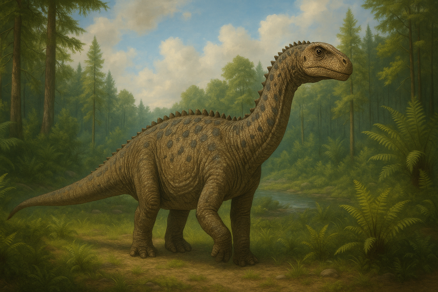 Europasaurus Dico Des Dinos Représentation de Europasaurus dans son environnement naturel.